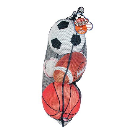 Melissa Doug Sports Throw Pillows With Mesh Storage Bag Plush