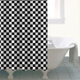 thumbnail image 4 of Black and White Checkered Pattern Shower Curtain 72"x84" ,Bathroom Decorative Shower Curtains Set with 12 Hooks,Modern Waterproof Washable Shower Curtain, 4 of 6