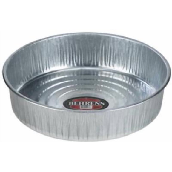 3-1/2 Gallon Galvanized Hog Pan One-Piece Seamless Construction 2PK