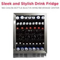 thumbnail image 3 of Frigidaire Gallery 24" Beverage Refrigerator with Glass Door, Holds 166 Cans or 56 Bottles, Built in or Freestanding Under Counter Beverage Fridge with LED Light, 3 of 14