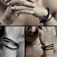 thumbnail image 7 of opvise Vintage Women Men Multilayer Braided Leather Cuff Bangle Wristband Bracelet Gift, 7 of 7
