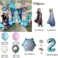 thumbnail image 5 of Juego de 129 globos de aluminio de Frozen con temática de dibujos animados de Elsa y Anna para decorar fiestas de cumpleaños de niñas, baby shower, suministros para fiestas de bodas, 5 of 5