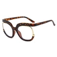 thumbnail image 2 of Gafas cuadradas de gran tamaño Qarigey estampado de Leopardo, 2 of 6