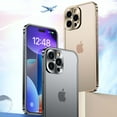 thumbnail image 3 of Metal Frame Translucent Frosted PC Back Plate Case for iPhone 12 Pro with Metal Camera Protection Frame Shockproof Protective Rugged Anti-fall Ultra Slim Back Cover Case For iPhone 12 Pro,Silver, 3 of 10
