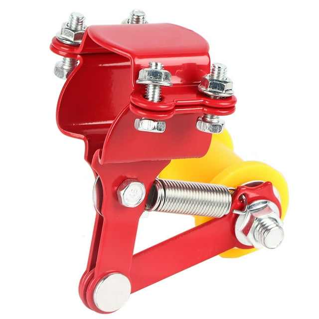Tendeur de Chaîne Ajustable à Boulon sur Rouleau Accessoires Modifiés pour Moto Outil Universel Rouge