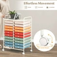 thumbnail image 5 of Costway 20 Drawers Rolling Storage Cart Art Craft Organizer on Wheels Multipurpose Macaron, 5 of 10