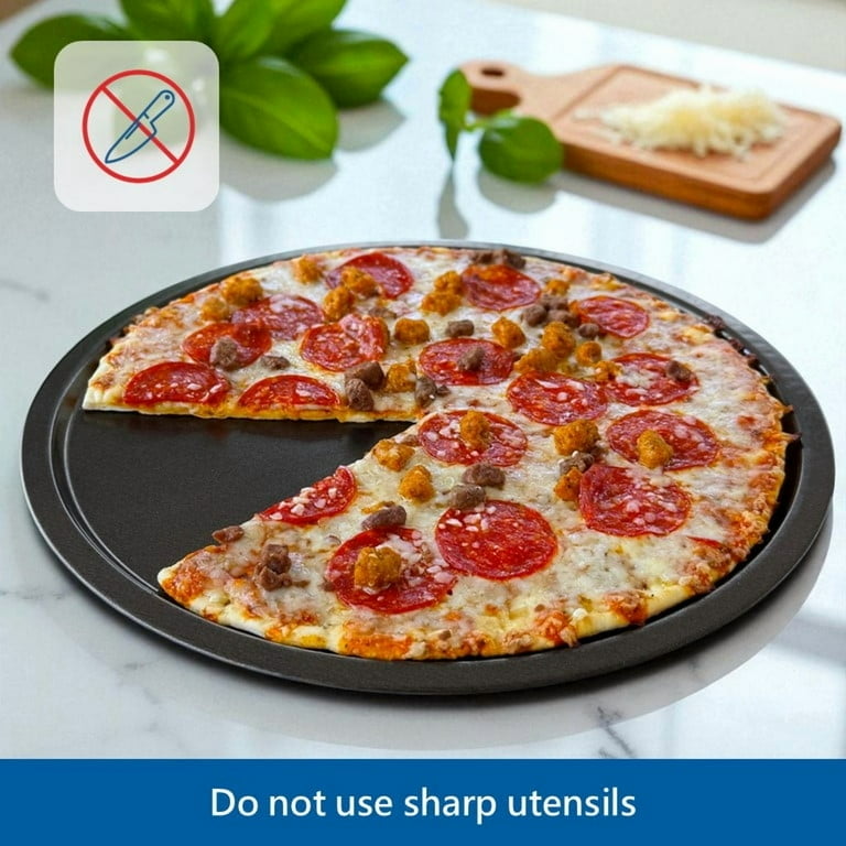 Pizza Pan Mainstays 12 Inch Baking Tray Nonstick Non Stick Pizza Pan