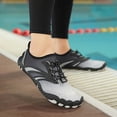 thumbnail image 2 of lnmuld Men Women Barefoot Shoes, Breathable Mesh Shoes for Water Yoga Fitness Hiking Color:Grey,Size:9.5, 2 of 6
