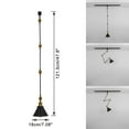 thumbnail image 2 of KAYYELAMP 47.8 inches Height Track Lamp with Black Metal Shade E26 Base Adjusted Angle J-Type Track Lighting Set Three Retro Design for Bar Background Store Kitchen(No Bulb, Track), 2 of 7