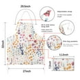 thumbnail image 7 of Pioneer Flower Floral Print Pattern Apron-Garden Aprons for Women with Pockets-Cotton Linen Waterproof Kitchen Cooking Gardening Aprons Adjustable for Kitchen,Cooking,BBQ and Salon 33x27 Inch, 7 of 7