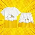 thumbnail image 2 of oqasdz Baby Boy Clothes Girls Short Sleeve T Shirt and Shorts Pajama Set for Kids Comfortable Summer Sleepwear Casual Play Clothes /7-8 Years, 2 of 4