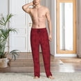 thumbnail image 6 of Lsque Christmas Red Snowflakes Print Men's Pajama Pants, Lounge Pant - Comfortable Home Wear,Elastic Waistband, Stylish Design-Medium, 6 of 9