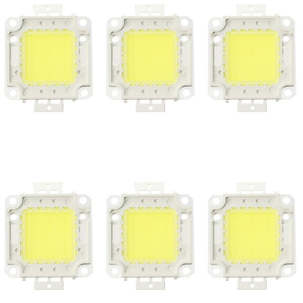 6X 30W LED Chip de Bombilla de Luz de Alta Potencia para DIY 2200Lm 6500K