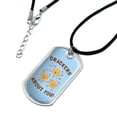 thumbnail image 2 of Crackers About You Crazy Love Funny Humor Military Dog Tag Pendant Necklace with Cord, 2 of 5