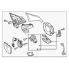 Genuine OE Acura Mirror Assembly - 76208-TY2-A11ZD