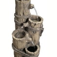 thumbnail image 6 of Teamson Home Outdoor Tiered Pelican and Wooden Post Waterfall Fountain, Brown, 6 of 6