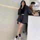 thumbnail image 4 of Traje elegante de verano para mujer, traje de moda de manga corta, chaqueta, pantalones cortos de cintura alta, conjunto de dos piezas, 4 of 4