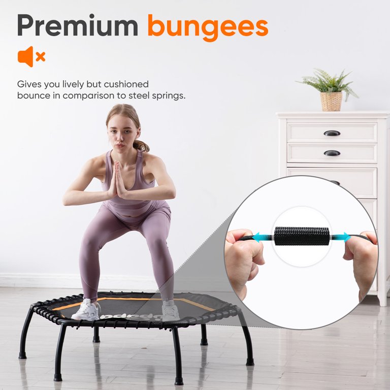 Zupapa 45in Fitness Trampoline, Indoor Rebounder for Adults, Max Limit 330  lbs