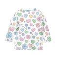 thumbnail image 4 of CCRFTGI Cute Shirts for Kids Girls Size 10-12 3/4 Sleeve Stars Heart Tween Girls Trendy Clothes Tee Tops Summer Casual Soft Lightweight Crew Neck Shirts Beige 5-6 Years, 4 of 4
