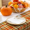 thumbnail image 3 of Fall Tablecloth 60 x 102 Inch Retro Orange Autumn Plaids Table Cover Seasonal Rectangle Farmhouse Table Cloth for Thanksgiving Kitchen Dining Table Decoration Supplies, 3 of 6