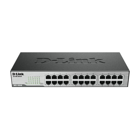 UPC: 0790069246081 | D-Link 24-Port 10/100 Switch  Fanless Design for Silent Operation  Desktop/Rack Mountable (DES-1024D)