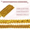 thumbnail image 2 of Uxcell 0.9 Inch x 7 Yards Sequin Trim Dark Gold Wave Flat Sequin Braid Trim for Crafts, 2 of 7