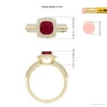 thumbnail image 4 of ANGARA Natural Twisted Rope Cushion Ruby Halo Ring in 14K Yellow Gold for Women (Size-6mm) | July Birthstone, Birthday, Anniversary, Jewelry Gift for Women | Natural Ruby Ring, 4 of 9