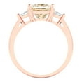 thumbnail image 4 of Three-Stone Engagement Ring for Women - 2.32ct Natural Morganite in 18K Rose Gold Promise Ring, 4 of 6