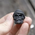 thumbnail image 2 of ZMY Home Stainless Steel Skull Ring with Bearded Skull and Headscarf Design (12), 2 of 7