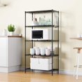 thumbnail image 2 of Estante de 5 Niveles con Ruedas,Estante de Malla Metálica Ajustable,Organizador de Almacenamiento de Servicio Pesado,con 4 Ganchos,Adecuado para Cocina,Sala de Estar,baño (Plata), 2 of 9