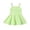 Green, variant on Dress for girls summer toddler baby sleeveless solid print dress vest style clothes for beach vacation