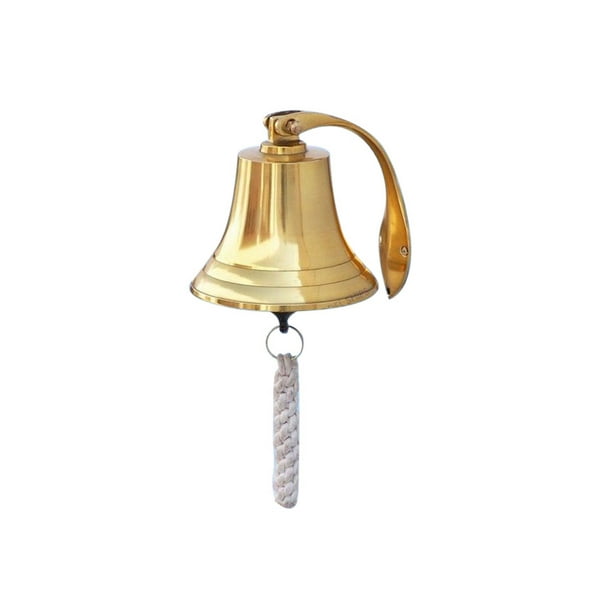 Brass Hanging Harbor Bell 5.5" Brass Hanging Bell Nautical