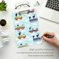 thumbnail image 3 of FORMRS Acrylic Clipboard with Low Profile Clip Standard A4 Letter Size, 12.5" x 9", Colorful Trains, 3 of 8