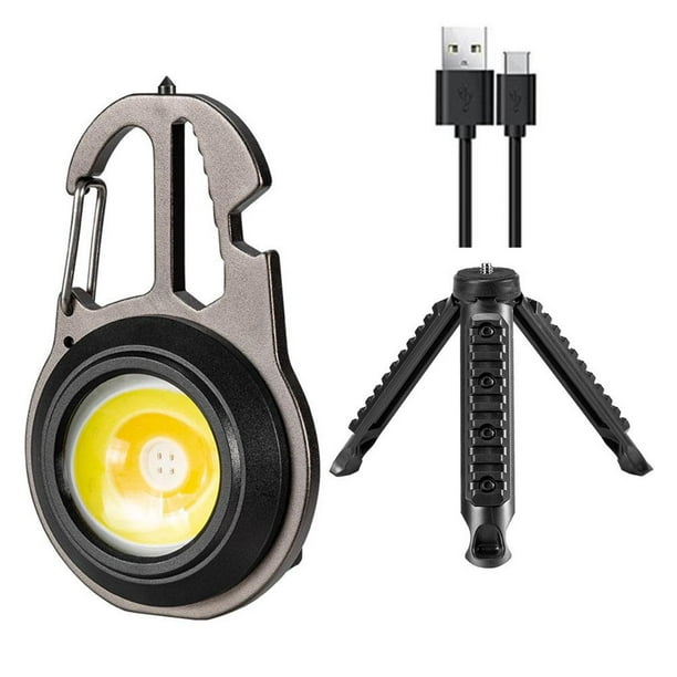 Linterna LED portátil Mini llavero Luz de trabajo Abridor de botellas para exteriores (C) JShteea El nuevo