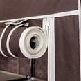 thumbnail image 4 of 64" Portable Closet Storage Organizer Wardrobe Clothes Rack with Shelves Dark Brown, 4 of 6