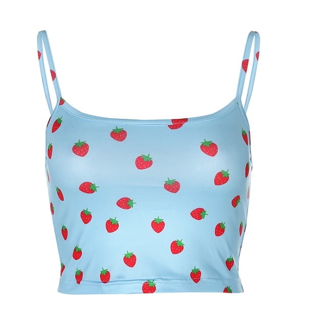 strawberry print tank top