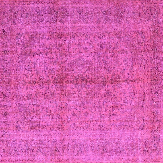 Ahgly Company Indoor Square Persian Purple Traditional Area Rugs, 5' Square