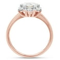 thumbnail image 4 of 1 1/3 ct. t.w Center 6.5MM Round Cut Lab Created Moissanite Diamond Flower Engagement Rings For Women In 14K Solid Rose Gold (G-H Color, VVS1 Clarity, 1.30 Cttw)-8, 4 of 7