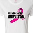 thumbnail image 4 of Inktastic Breast Cancer Survivor with Pink Ribbon Women's T-Shirt, 4 of 5