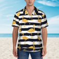 thumbnail image 4 of Daiia Gold Flamingo Hawaiian Shirt for Men Gentle Cotton Regular Short Sleeve Casual-Small, 4 of 9