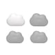 thumbnail image 3 of EeaseMX 6 pegatinas magnéticas para refrigerador con forma de nube, creativas, con mensaje, decorativas, color blanco y gris., 3 of 7