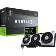 RTX 5080 16G Ventus 3X OC Plus Graphics Card 16GB GDDR7 PCIe 5.0 Triple Fan, HDMI 2.1b, DisplayPort 2.1b