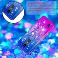 thumbnail image 5 of Soatuto For LG K8 (2018) Case / LG Aristo 2 / Aristo 3 / Zone 4 / Fortune 2 Case Liquid Glitter Cute Gradient Quicksand Flowing Liquid Floating Soft TPU Bling Sparkly For Women Girls - Blue+Purple, 5 of 7