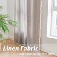 thumbnail image 3 of Lipa Farmhouse Curtain for Living Room,Semi Blackout Boho Curtains,Rod Pocket,1 Panel,52"Wx84"L,Dark Brown, 3 of 10
