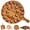 Round-A, variant on Wooden Deviled Egg Platter, Eggs Tray, Container Holder Craft Wood on Table, Plate for Breakfast, Reversible Plates with Handle, Cute Kitchen Charcuterie Board Countertop Thanksgiving