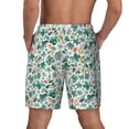 thumbnail image 2 of Lsque Mens Swim Trunks Floral In Teal Pattern - Bathing Suit Compression Liner - Beach Swim Shorts Swimwear - (S-3XL) - Stretch Quick Dry -Small, 2 of 9