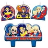 amscan 171609 Multicolor DC Superhero Girls Candle Set, 4ct