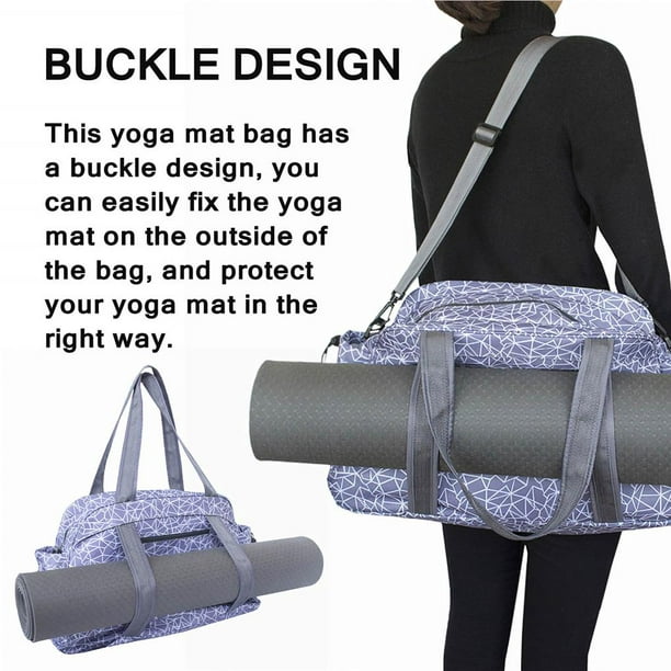 Yoga Mat Bag Lightweight Yoga Storage Bag Buckle Design Yoga Shoulder Bag  Large Capacity Yoga Tote Bag Strong Yoga Sling Bag for Sport Outdoor 