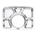 thumbnail image 3 of deevoka Compartment Plate Partition Sections Dinner Dish Stainless Steel Camping, 3 of 8