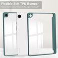 thumbnail image 5 of SaniMore Case for Samsung Galaxy Tab A9 Plus 12.4" 2023 SM-X810/X816/X818, Auto Sleep/Wake Shock Resistant [Built-in Pencil Holder] Stand [Dual Angle] Transparent Slim Anti-fall Shell, Deep Green, 5 of 8